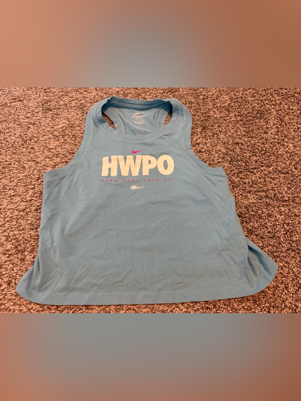 Nike Dri-FIT HWPO Mat Fraser Racerback Tank Top Girl’s Small Blue